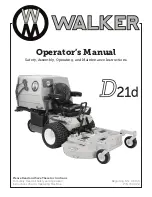 Preview for 1 page of Walker D21d Operator'S Manual