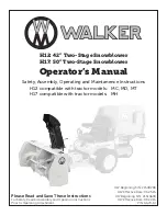 Walker H12 Operator'S Manual preview