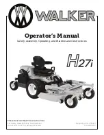 Walker H27i Operator'S Manual предпросмотр