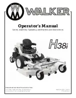 Walker H38i Operator'S Manual preview