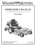 Walker MBSY Operator'S Manual предпросмотр