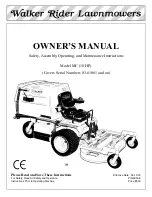 Предварительный просмотр 1 страницы Walker MC (18 HP) Owner'S Manual