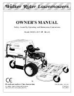 Walker MDD (20.9 HP) Owner'S Manual preview