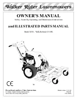 Предварительный просмотр 1 страницы Walker MW 15 HP Owner'S Manual