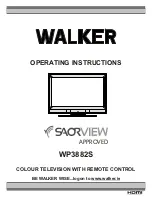 Walker SaorView WP3882S Operating Instructions Manual preview