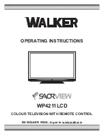 Preview for 1 page of Walker SaorView WP4211LCD Operating Instructions Manual