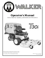 Walker T Series Operator'S Manual Safety, Assembly, Operating, And Maintenance Instructions preview