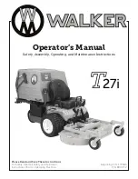 Предварительный просмотр 1 страницы Walker T27i Operator'S Manual