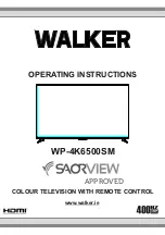 Предварительный просмотр 1 страницы Walker WP-4K6500SM Operating Instructions Manual