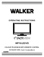 Preview for 1 page of Walker WP16LEDVD Saorview Operating Instructions Manual