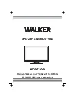 Walker WP2211LCD Operating Instructions Manual preview