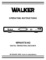 Предварительный просмотр 1 страницы Walker WP645TS-HD Operating Instructions Manual