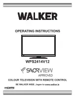 Walker WPS2414V12 Operating Instructions Manual предпросмотр