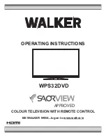 Предварительный просмотр 1 страницы Walker WPS32DVD Operating Instructions Manual