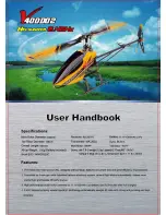 Предварительный просмотр 2 страницы Walkera V400D02 User Handbook Manual