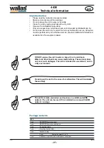 Предварительный просмотр 3 страницы wallas 4430 Installation, Operation And Service Instructions