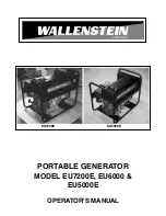 Предварительный просмотр 1 страницы Wallenstein EU7200E Operator'S Manual