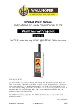 Wallnofer Walltherm Vajolet Operating Manual preview