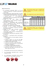 Preview for 19 page of Walmag NEO 150 Operation Manual