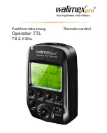 walser Walimex Pro Operator TTL T-S Instruction Manual preview