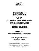 Walter Dittel FSG 60 User Manual preview