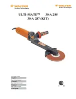 Предварительный просмотр 1 страницы Walter ULTI-MATE 30-A 285 Instruction Manual