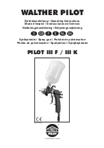 WALTHER PILOT Pilot III F Operating Instructions Manual preview