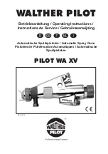 WALTHER PILOT WA XV Operating Instructions Manual preview