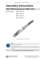 Walther Dosing Pen VMS-13-EH Assembly Instructions Manual предпросмотр