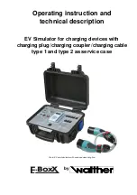 Preview for 1 page of Walther E-Boxx EV Simulator Operating Instruction And Technical Description