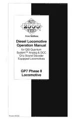 Предварительный просмотр 1 страницы Walthers GP7 Phase II Operation Manual