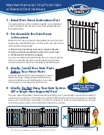 Предварительный просмотр 2 страницы WamBam Nantucket Vinyl Picket Gate w/Stainless Steel... Quick Start Manual