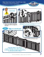 Предварительный просмотр 8 страницы WamBam Nantucket Vinyl Picket Gate w/Stainless Steel... Quick Start Manual