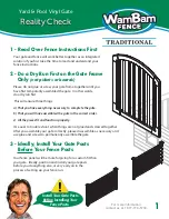 Preview for 2 page of WamBam Yard & Pool Vinyl Gate Quick Start Manual