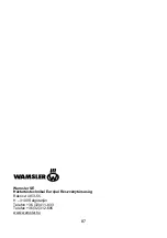 Предварительный просмотр 87 страницы Wamsler 101 60 User Instruction