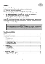 Preview for 2 page of Wamsler 109 20 User Instruction