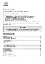 Preview for 2 page of Wamsler 113 10 F-BOX User Instruction