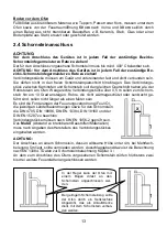 Preview for 13 page of Wamsler ARTE User Instruction