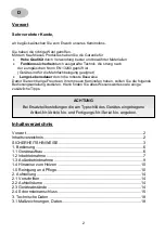 Preview for 2 page of Wamsler F-BOX User Instruction