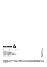 Preview for 116 page of Wamsler K 118 Instructions For Installation And Use Manual