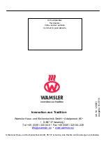 Preview for 120 page of Wamsler K148 Operating And Instruction Manual