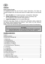 Preview for 2 page of Wamsler M-LINE BOSTON User Instruction