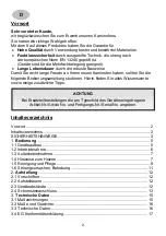 Preview for 2 page of Wamsler PRIMO 108 71 00 User Instruction