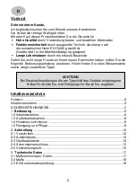 Preview for 2 page of Wamsler TYP10180 LOFT User Instruction