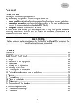 Preview for 20 page of Wamsler TYP10181 R Series User Instruction