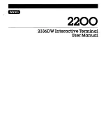 Preview for 1 page of Wang 2336DW User Manual