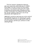 Preview for 2 page of WANHAO Duplicator 5S User Manual