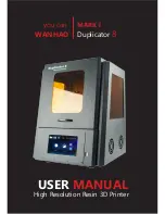 WANHAO Duplicator 8 MARK I User Manual preview