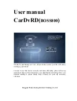 Wanma Soaring Electronic Technology CarDvRD BOSS800 User Manual preview