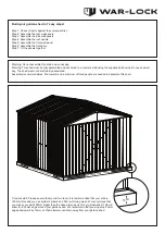 Preview for 3 page of WAR-LOCK GARDENSHED Gable Series Assembly Instructions Manual